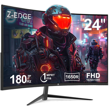 Z-Edge 24' Curved Gaming Monitor 180Hz, 1ms Response, Full HD 1080p
