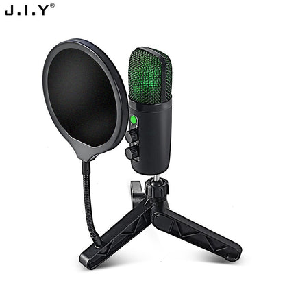 USB Studio Mic Set: Noise Reduction for Gaming & Recording