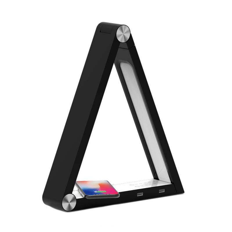 LED Triangle Desk Lamp With Wireless Charging Base