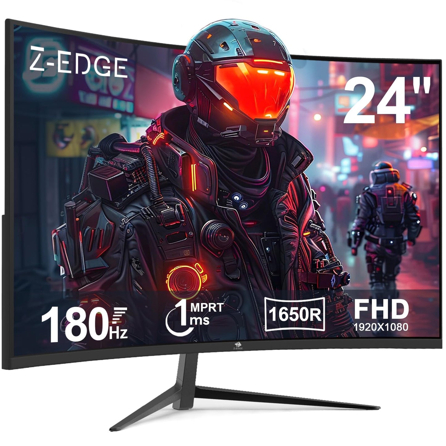 Z-Edge 24' Curved Gaming Monitor 180Hz, 1ms Response, Full HD 1080p