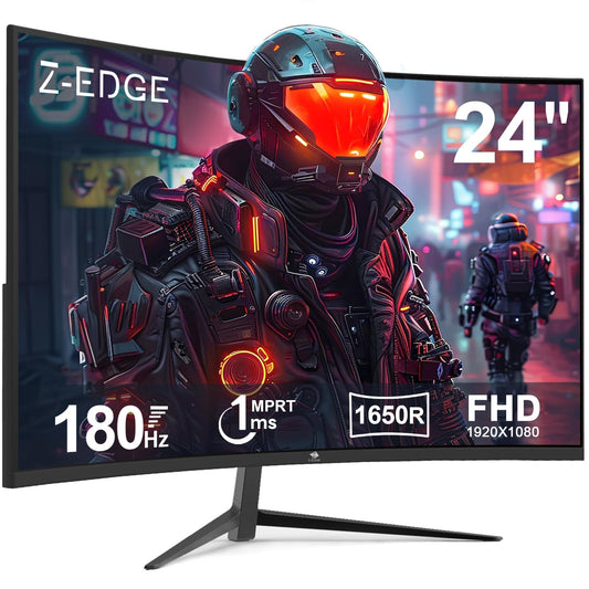 Z-Edge 24' Curved Gaming Monitor 180Hz, 1ms Response, Full HD 1080p