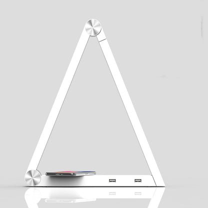 LED Triangle Desk Lamp With Wireless Charging Base