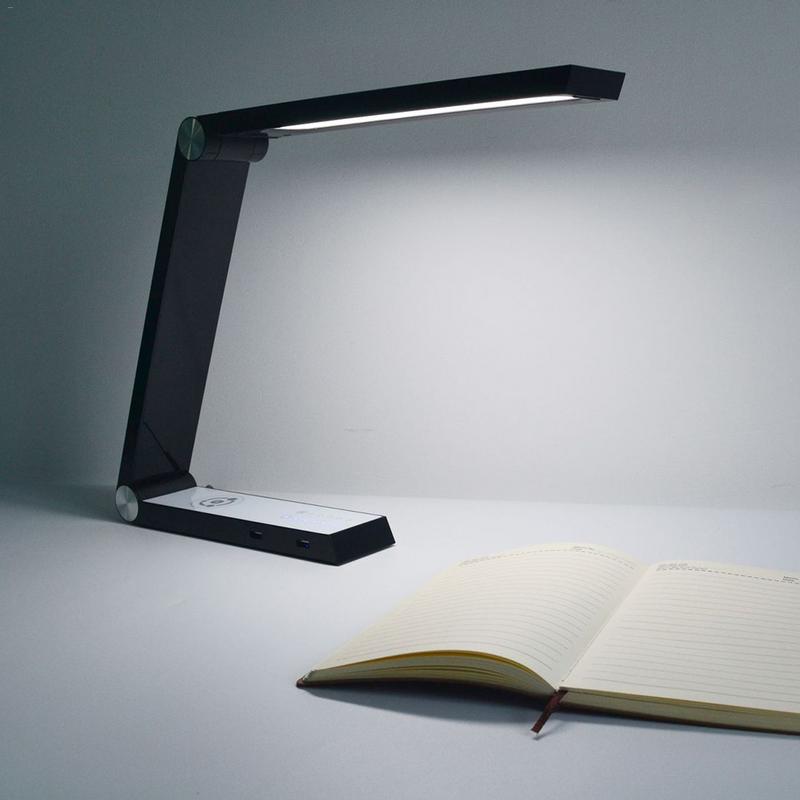 LED Triangle Desk Lamp With Wireless Charging Base