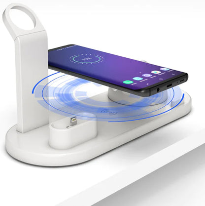Cargador Inalámbrico 3 en 1 – iPhone, Samsung, Apple Watch y AirPods